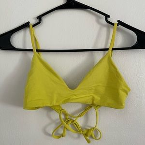 L*SPACE neon yellow bikini top